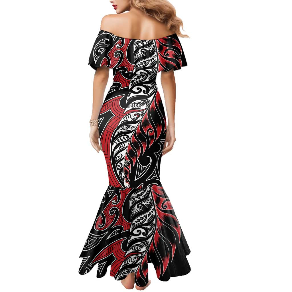 Koru Fern New Zealand Family Matching Mermaid Dress and Hawaiian Shirt Maori Tribal Pattern LT9 - Polynesian Pride
