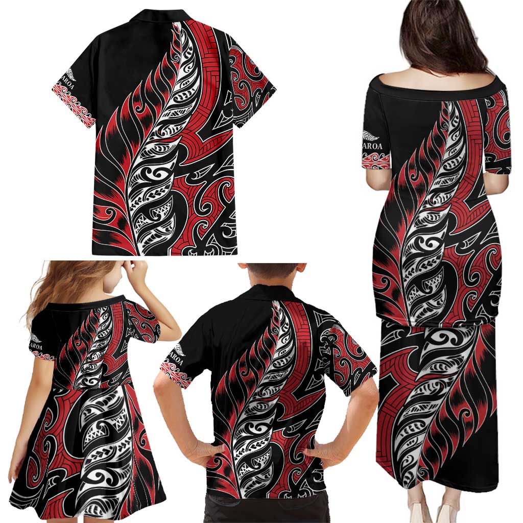 Koru Fern New Zealand Family Matching Puletasi and Hawaiian Shirt Maori Tribal Pattern LT9 - Polynesian Pride