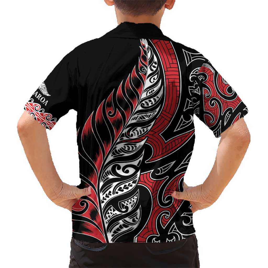Koru Fern New Zealand Kid Hawaiian Shirt Maori Tribal Pattern LT9 - Polynesian Pride