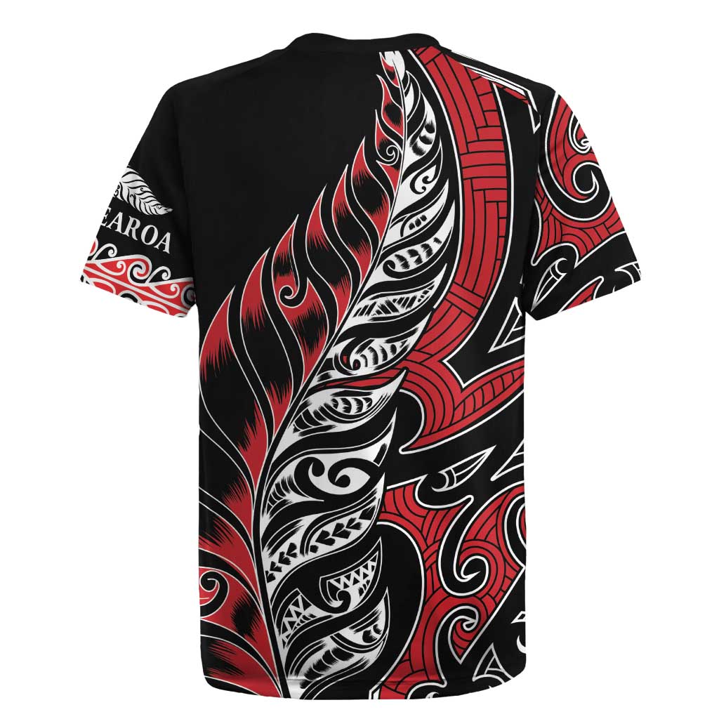Koru Fern New Zealand Rugby Jersey Maori Tribal Pattern LT9 - Polynesian Pride
