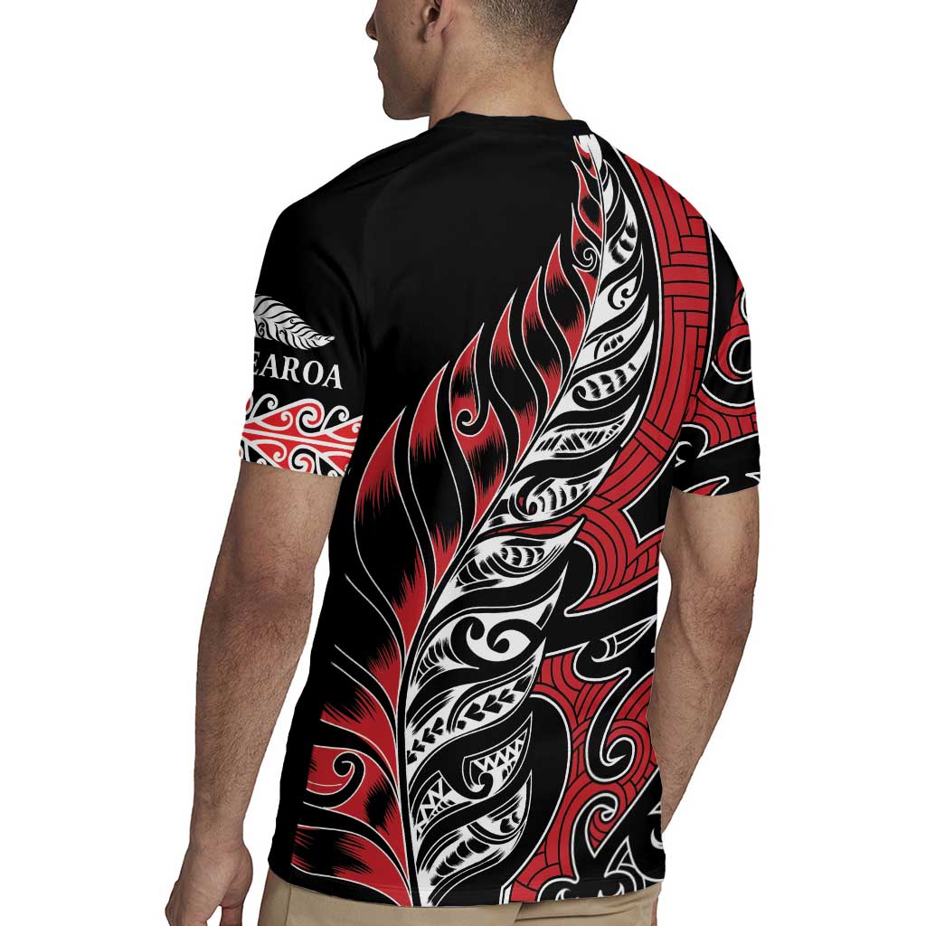 Koru Fern New Zealand Rugby Jersey Maori Tribal Pattern LT9 - Polynesian Pride