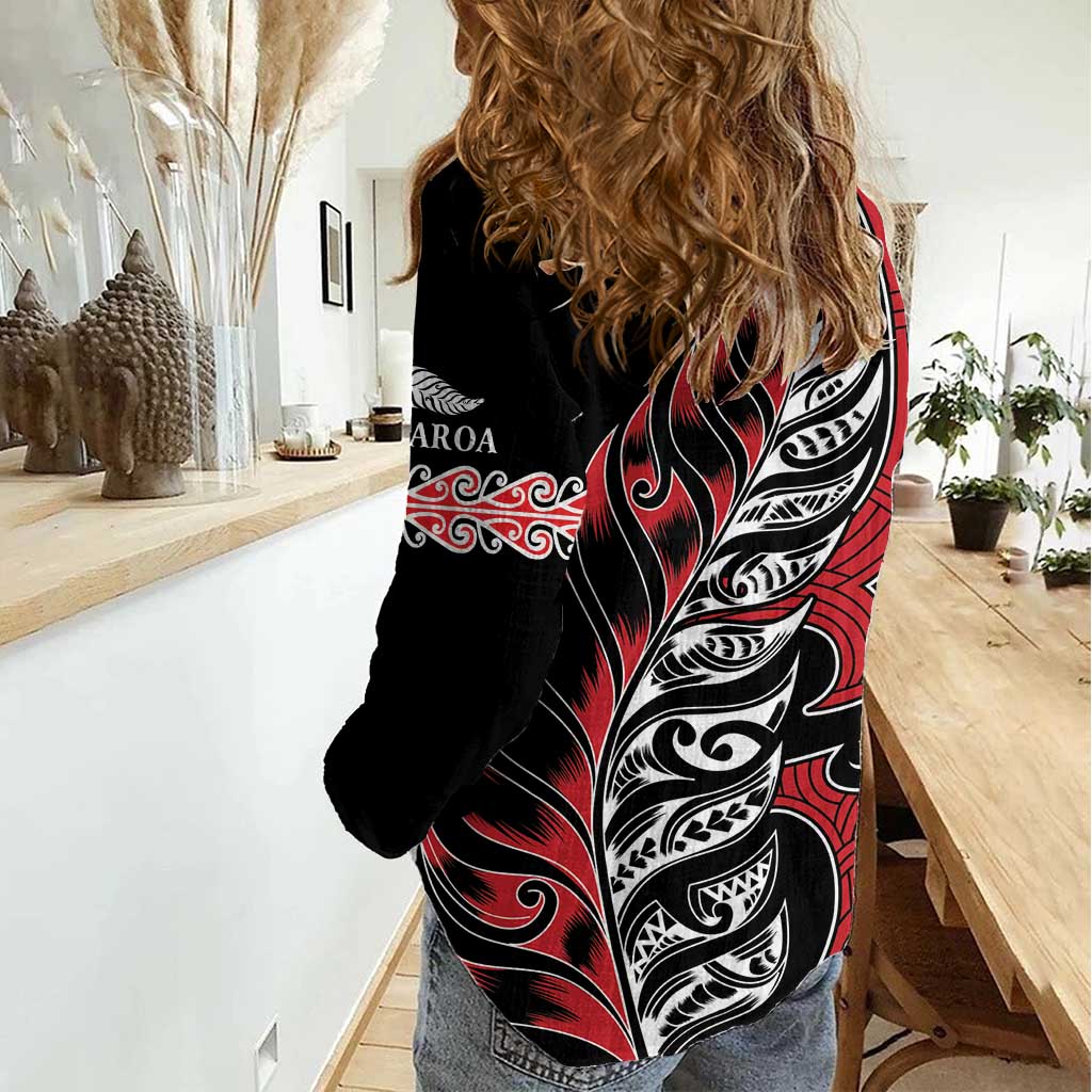 Koru Fern New Zealand Women Casual Shirt Maori Tribal Pattern LT9 - Polynesian Pride
