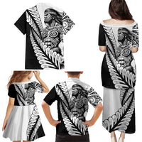 Koru Fern New Zealand Maori Tribal Warrior Family Matching Puletasi and Hawaiian Shirt LT9 - Polynesian Pride