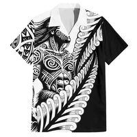 Koru Fern New Zealand Maori Tribal Warrior Family Matching Puletasi and Hawaiian Shirt LT9 Dad's Shirt - Short Sleeve Black - Polynesian Pride