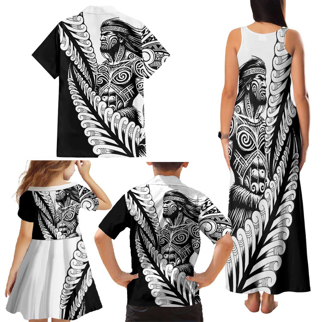 Koru Fern New Zealand Maori Tribal Warrior Family Matching Tank Maxi Dress and Hawaiian Shirt LT9 - Polynesian Pride