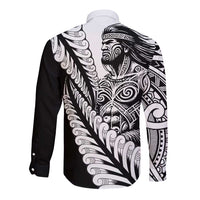 Koru Fern New Zealand Maori Tribal Warrior Long Sleeve Button Shirt LT9 - Polynesian Pride