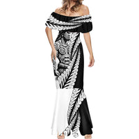 Koru Fern New Zealand Maori Tribal Warrior Mermaid Dress