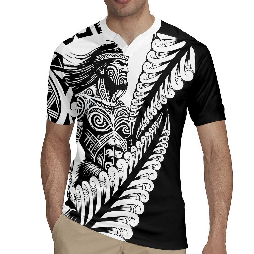 Koru Fern New Zealand Maori Tribal Warrior Rugby Jersey LT9 - Polynesian Pride