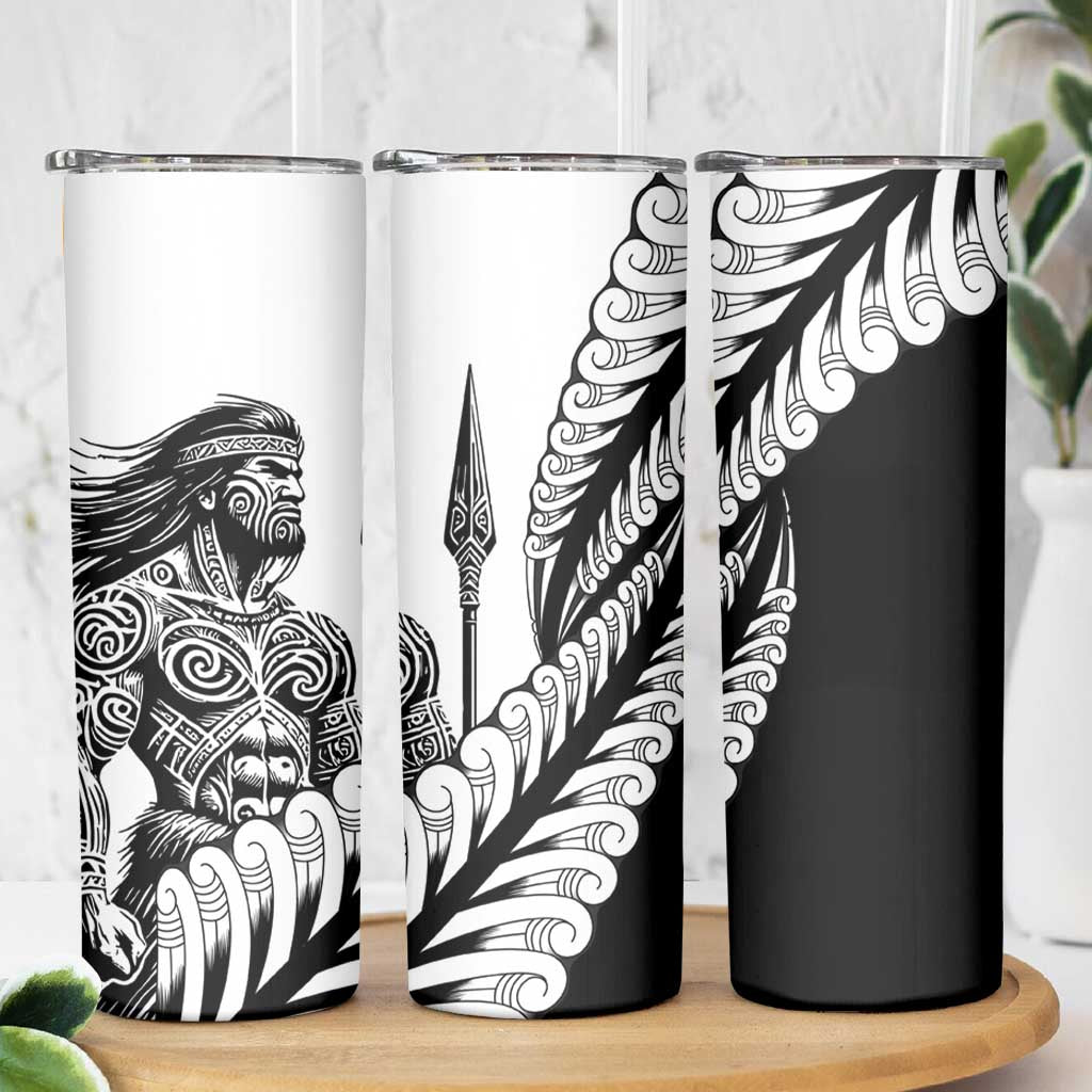 Koru Fern New Zealand Maori Tribal Warrior Skinny Tumbler