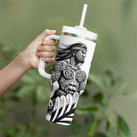 Koru Fern New Zealand Maori Tribal Warrior Tumbler With Handle LT9 - Polynesian Pride