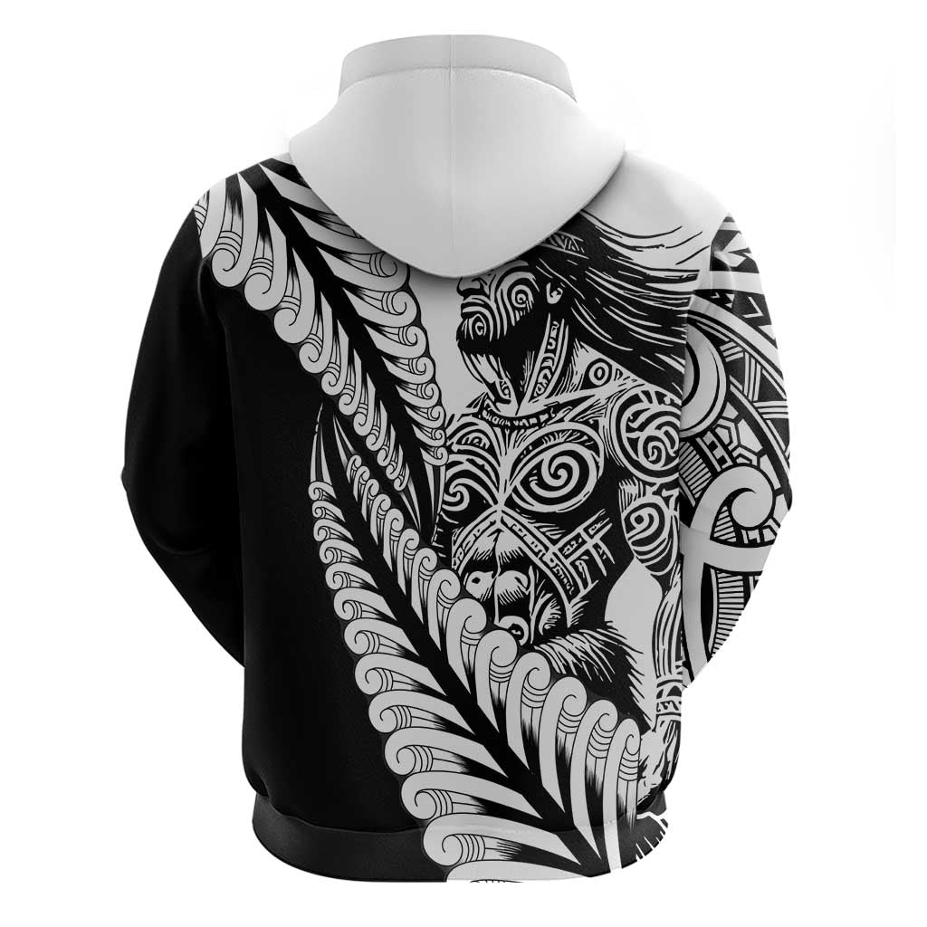 Koru Fern New Zealand Maori Tribal Warrior Zip Hoodie