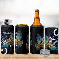 New Zealand Kea Bird Personalised 4 in 1 Can Cooler Tumbler Maori Tribal Koru Art