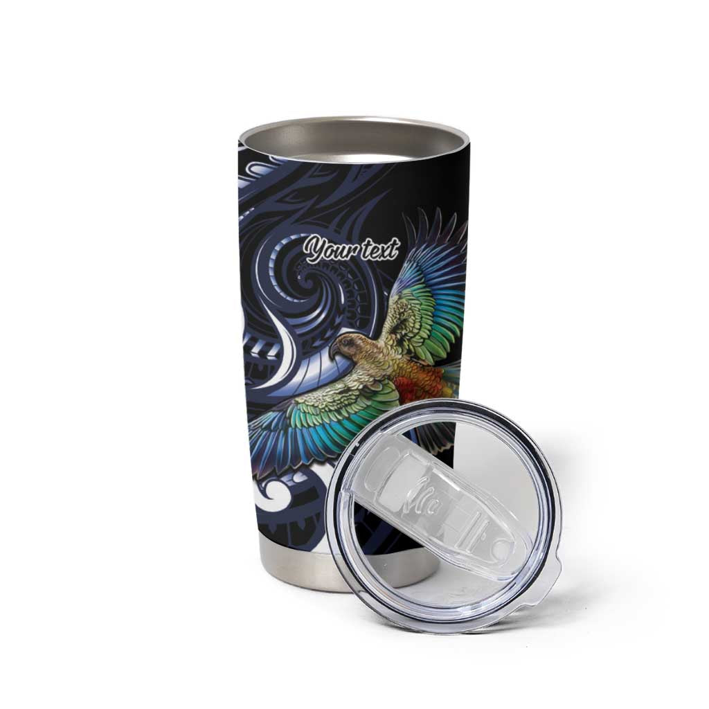 New Zealand Kea Bird Personalised Tumbler Cup Maori Tribal Koru Art LT9 - Polynesian Pride