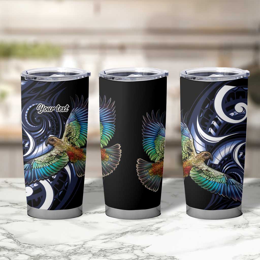 New Zealand Kea Bird Personalised Tumbler Cup Maori Tribal Koru Art LT9 - Polynesian Pride