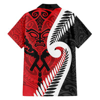 Silver Fern Koru Swirls with Maori Ta Moko Family Matching Short Sleeve Bodycon Dress and Hawaiian Shirt LT9 - Polynesian Pride