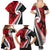 Silver Fern Koru Swirls with Maori Ta Moko Family Matching Summer Maxi Dress and Hawaiian Shirt