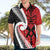 Silver Fern Koru Swirls with Maori Ta Moko Hawaiian Shirt