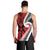 Silver Fern Koru Swirls with Maori Ta Moko Men Tank Top