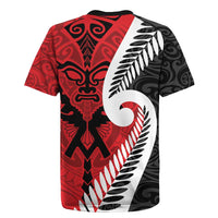 Silver Fern Koru Swirls with Maori Ta Moko Rugby Jersey