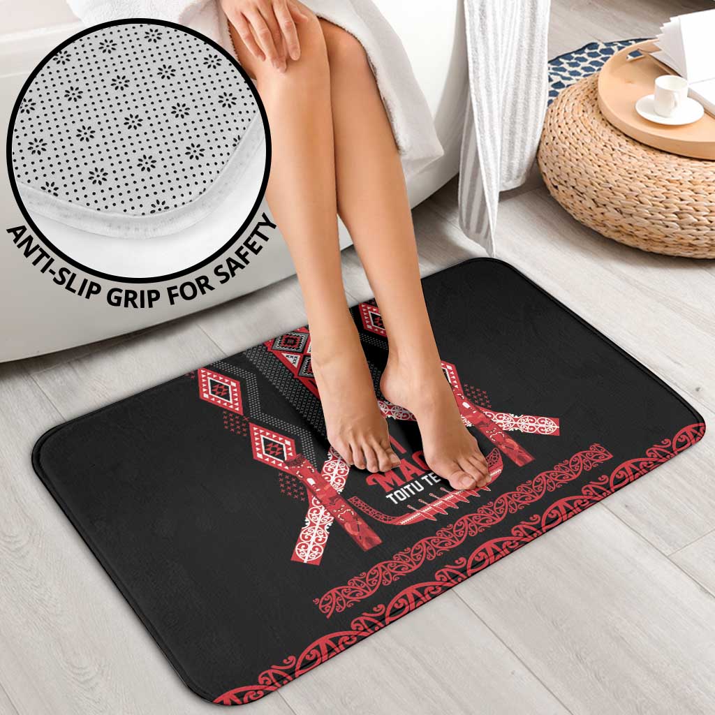 Toitu Te Tiriti Waitangi Bathroom Set Black Wharenui House LT9 - Polynesian Pride