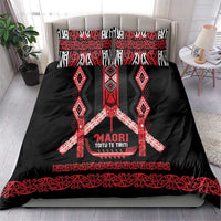 Toitu Te Tiriti Waitangi Bedding Set Black Wharenui House - Polynesian Pride