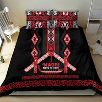 Toitu Te Tiriti Waitangi Bedding Set Black Wharenui House - Polynesian Pride