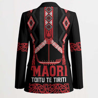 Toitu Te Tiriti Waitangi Blazer Black Wharenui House LT9 - Polynesian Pride