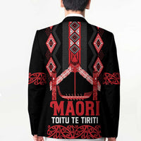 Toitu Te Tiriti Waitangi Blazer Black Wharenui House LT9 - Polynesian Pride
