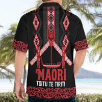 Toitu Te Tiriti Waitangi Hawaiian Shirt Black Wharenui House - Polynesian Pride