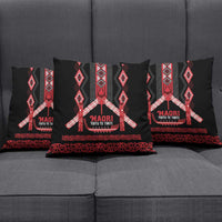 Toitu Te Tiriti Waitangi Pillow Cover Black Wharenui House - Polynesian Pride