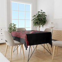 Toitu Te Tiriti Waitangi Tablecloth Black Wharenui House LT9 - Polynesian Pride
