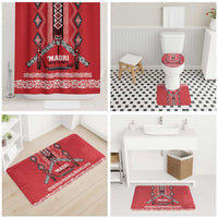 Toitu Te Tiriti Waitangi Bathroom Set Red Wharenui House LT9 - Polynesian Pride