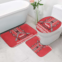 Toitu Te Tiriti Waitangi Bathroom Set Red Wharenui House LT9 - Polynesian Pride