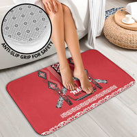 Toitu Te Tiriti Waitangi Bathroom Set Red Wharenui House LT9 - Polynesian Pride