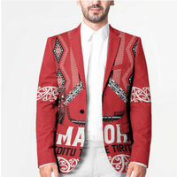 Toitu Te Tiriti Waitangi Blazer Red Wharenui House LT9 - Polynesian Pride