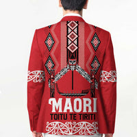Toitu Te Tiriti Waitangi Blazer Red Wharenui House LT9 - Polynesian Pride