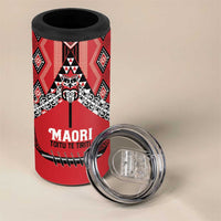 Toitu Te Tiriti Waitangi 4 in 1 Can Cooler Tumbler Red Wharenui House LT9 - Polynesian Pride