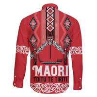 Toitu Te Tiriti Waitangi Family Matching Tank Maxi Dress and Hawaiian Shirt Red Wharenui House LT9 - Polynesian Pride