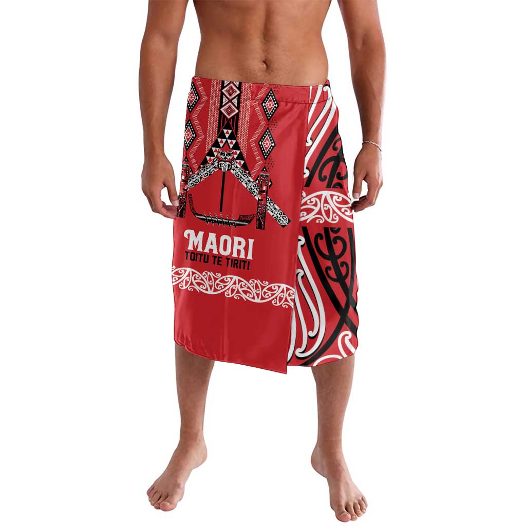 Toitu Te Tiriti Waitangi Lavalava Red Wharenui House - Polynesian Pride
