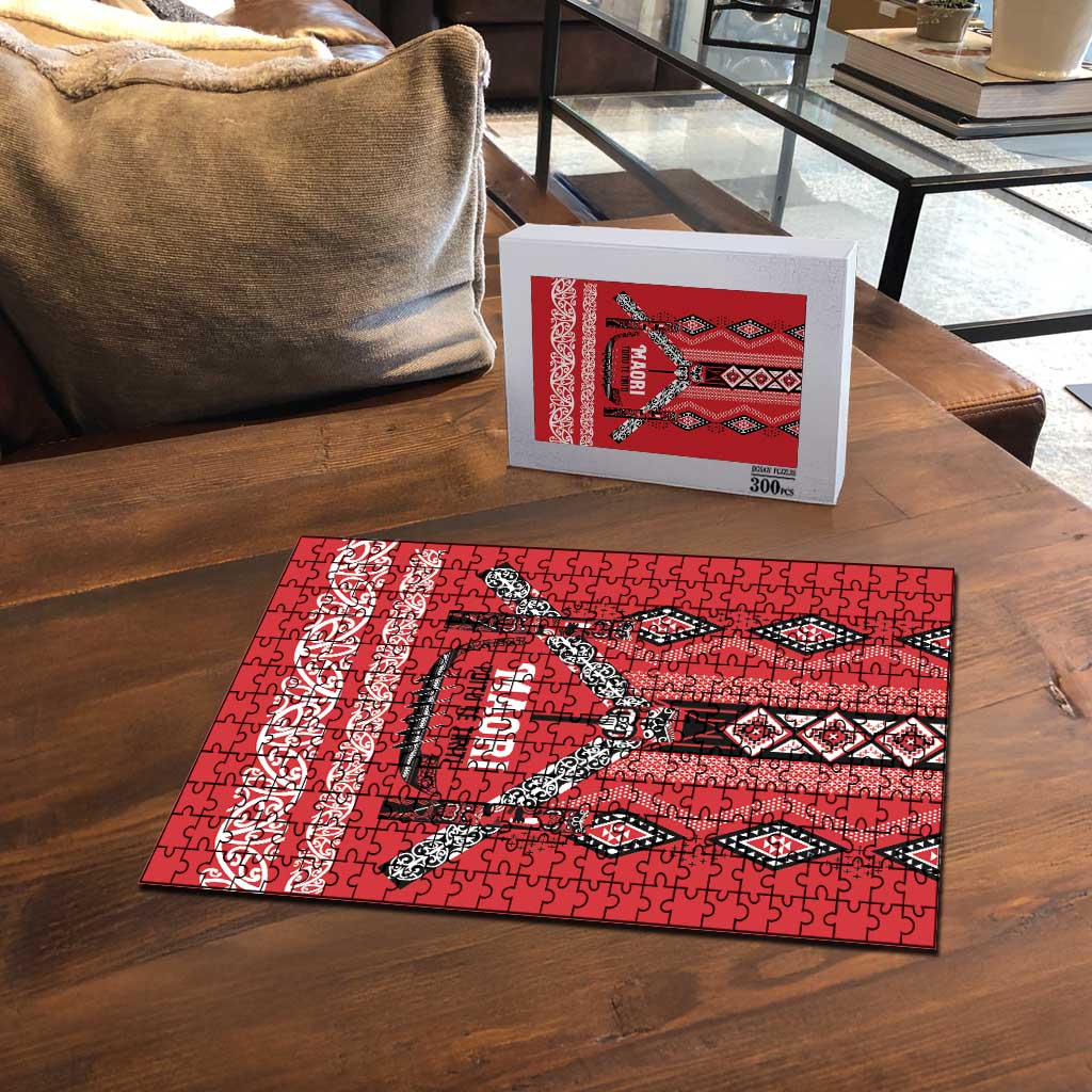 Toitu Te Tiriti Waitangi Puzzle Red Wharenui House LT9 - Polynesian Pride