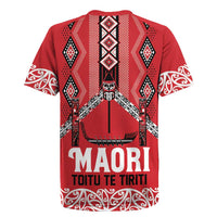 Toitu Te Tiriti Waitangi Rugby Jersey Red Wharenui House - Polynesian Pride