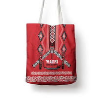 Toitu Te Tiriti Waitangi Tote Bag Red Wharenui House LT9 - Polynesian Pride