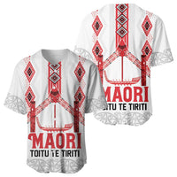 Toitu Te Tiriti Waitangi Baseball Jersey White Wharenui House LT9 - Polynesian Pride