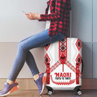 Toitu Te Tiriti Waitangi Luggage Cover White Wharenui House LT9 - Polynesian Pride