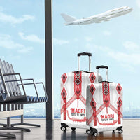 Toitu Te Tiriti Waitangi Luggage Cover White Wharenui House LT9 - Polynesian Pride