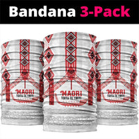 Toitu Te Tiriti Waitangi Neck Gaiter White Wharenui House LT9 package One Size: 25*50cm white - Polynesian Pride