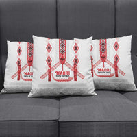 Toitu Te Tiriti Waitangi Pillow Cover White Wharenui House LT9 - Polynesian Pride