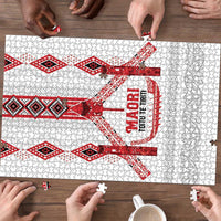 Toitu Te Tiriti Waitangi Puzzle White Wharenui House LT9 - Polynesian Pride