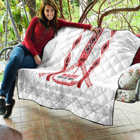 Toitu Te Tiriti Waitangi Quilt White Wharenui House LT9 - Polynesian Pride