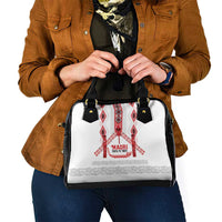 Toitu Te Tiriti Waitangi Shoulder Handbag White Wharenui House LT9 - Polynesian Pride